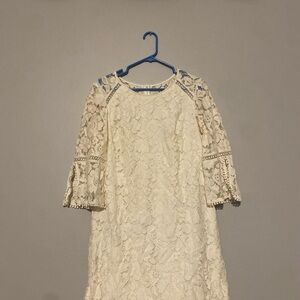 Vince Camuto Cream Sheath Dress with Raglan Sleeves